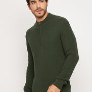 Olive Mock Neck Sweater