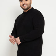 Black Mock Neck Plus Size Sweater
