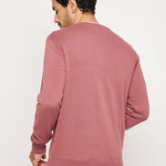 Dusty Pink V Neck Cardigan