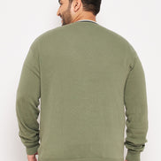 Pista Solid V Neck Plus Size Sweater