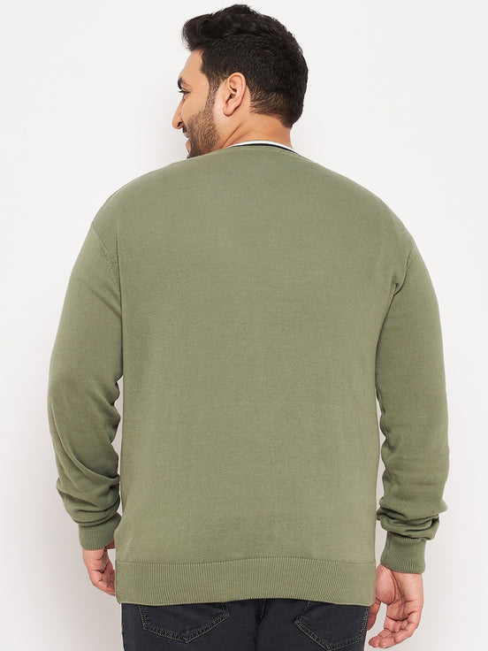 Pista Solid V Neck Plus Size Sweater