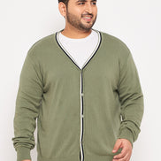 Pista Solid V Neck Plus Size Sweater
