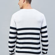 White Round Neck Sweater