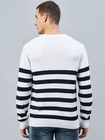 White Round Neck Sweater