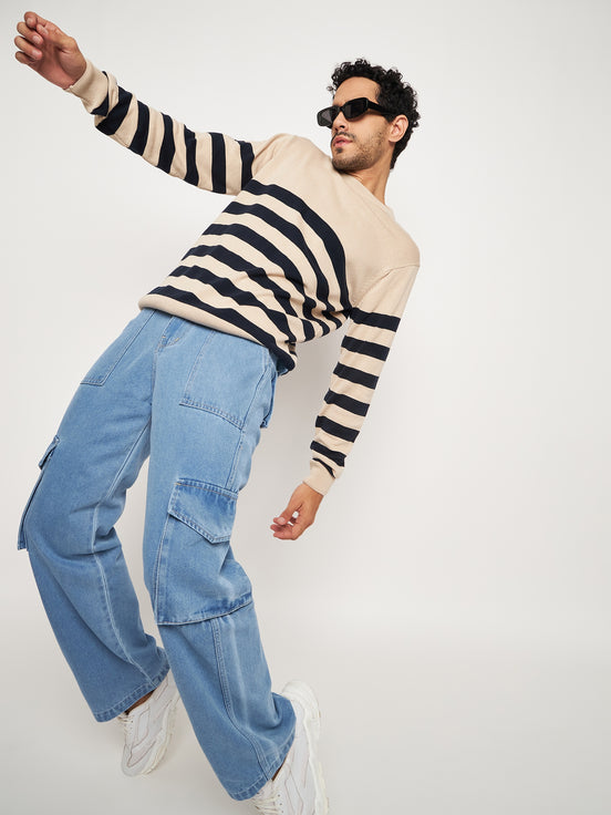 Khaki Round Neck Sweater