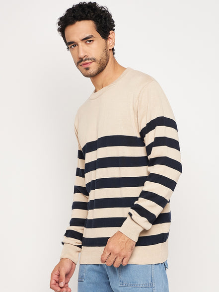 Khaki Round Neck Sweater