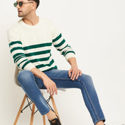 Off White Striped Sweater