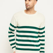 Off White Striped Sweater
