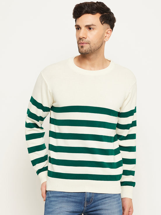 Off White Striped Sweater