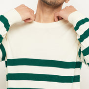 Off White Striped Sweater