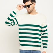 Off White Striped Sweater