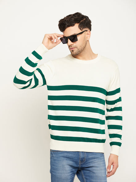 Off White Striped Sweater