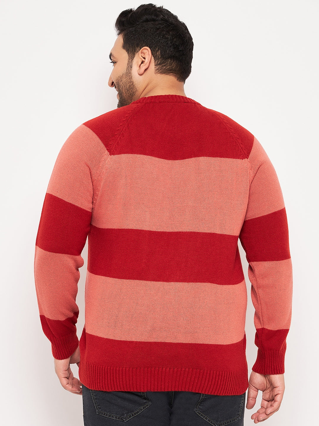 Rust Round Neck Plus Size Sweater