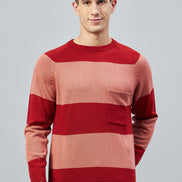 Rust Colorblocked Sweater