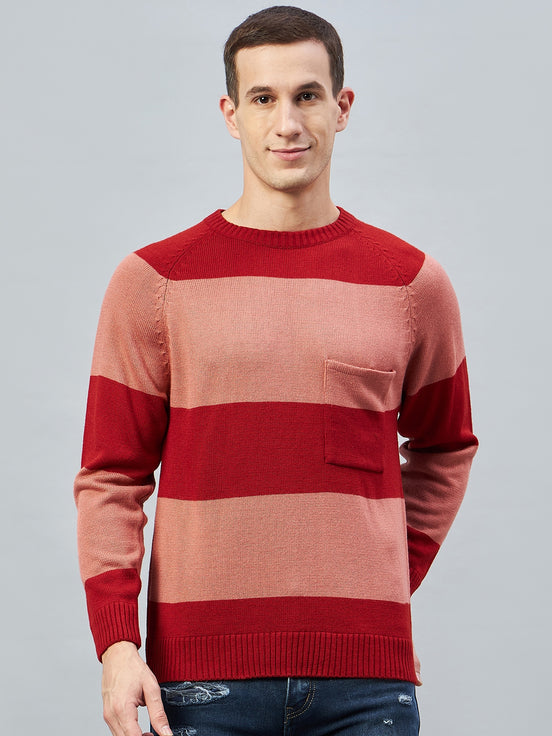 Rust Colorblocked Sweater
