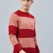 Rust Colorblocked Sweater