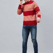 Rust Colorblocked Sweater