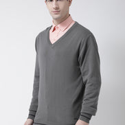 Grey Solid Pullover