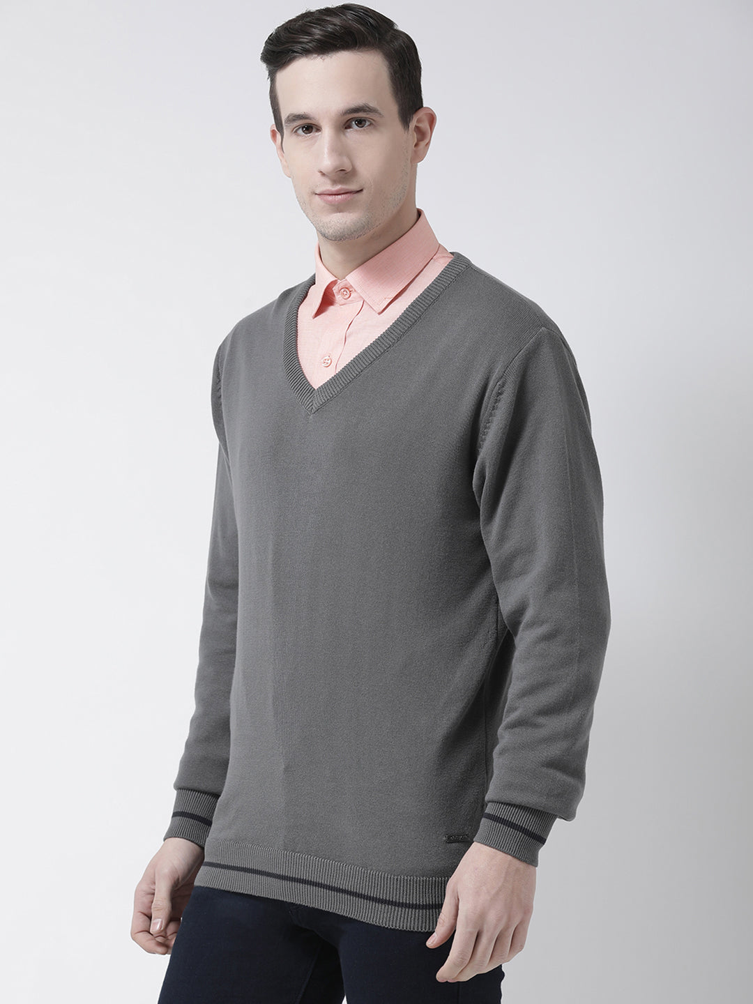 Grey Solid Pullover