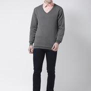 Grey Solid Pullover