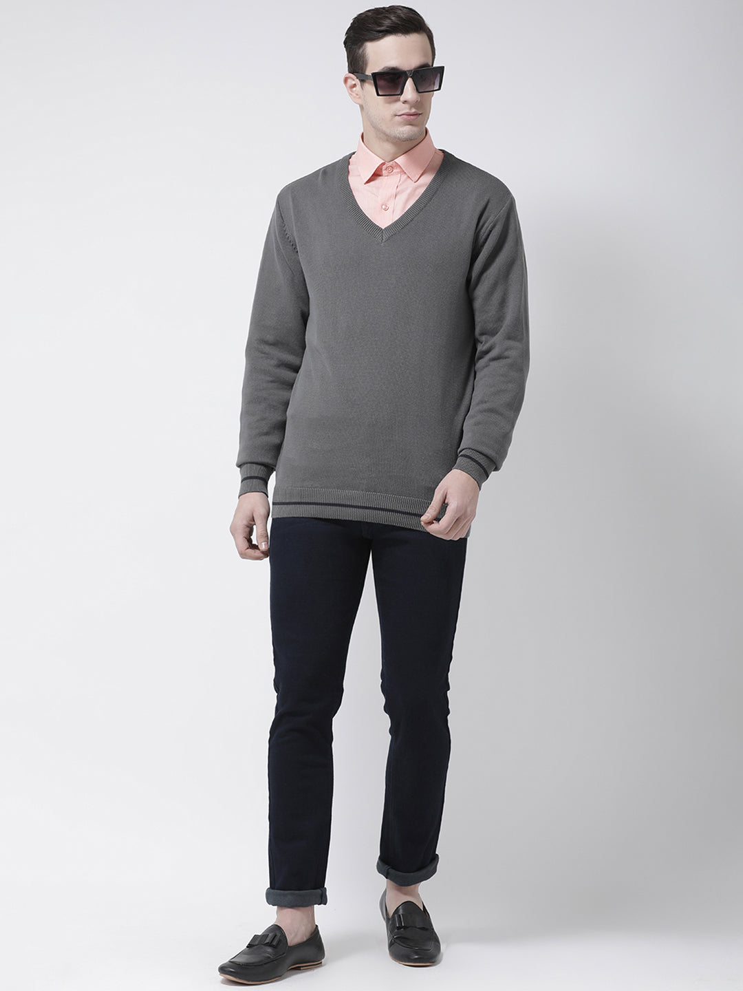 Grey Solid Pullover