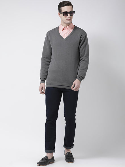 Grey Solid Pullover