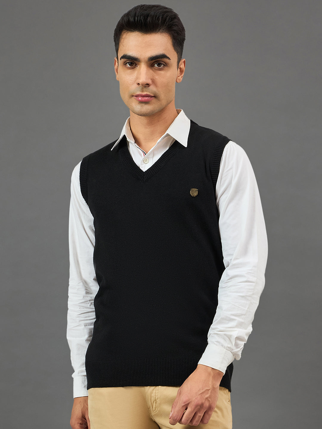 Black Solid Sweater