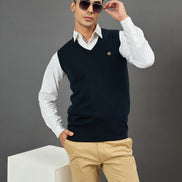 Navy Solid Sweater
