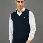 Navy Solid Sweater