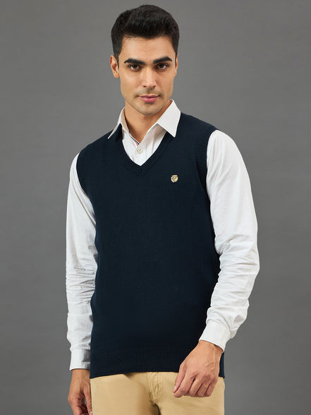 Navy Solid Sweater