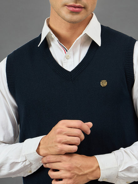 Navy Solid Sweater