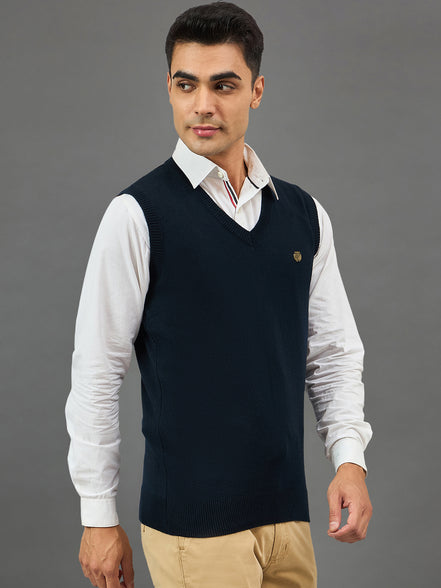 Navy Solid Sweater