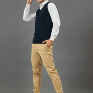 Navy Solid Sweater
