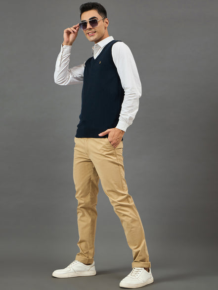 Navy Solid Sweater
