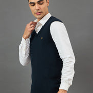 Navy Solid Sweater