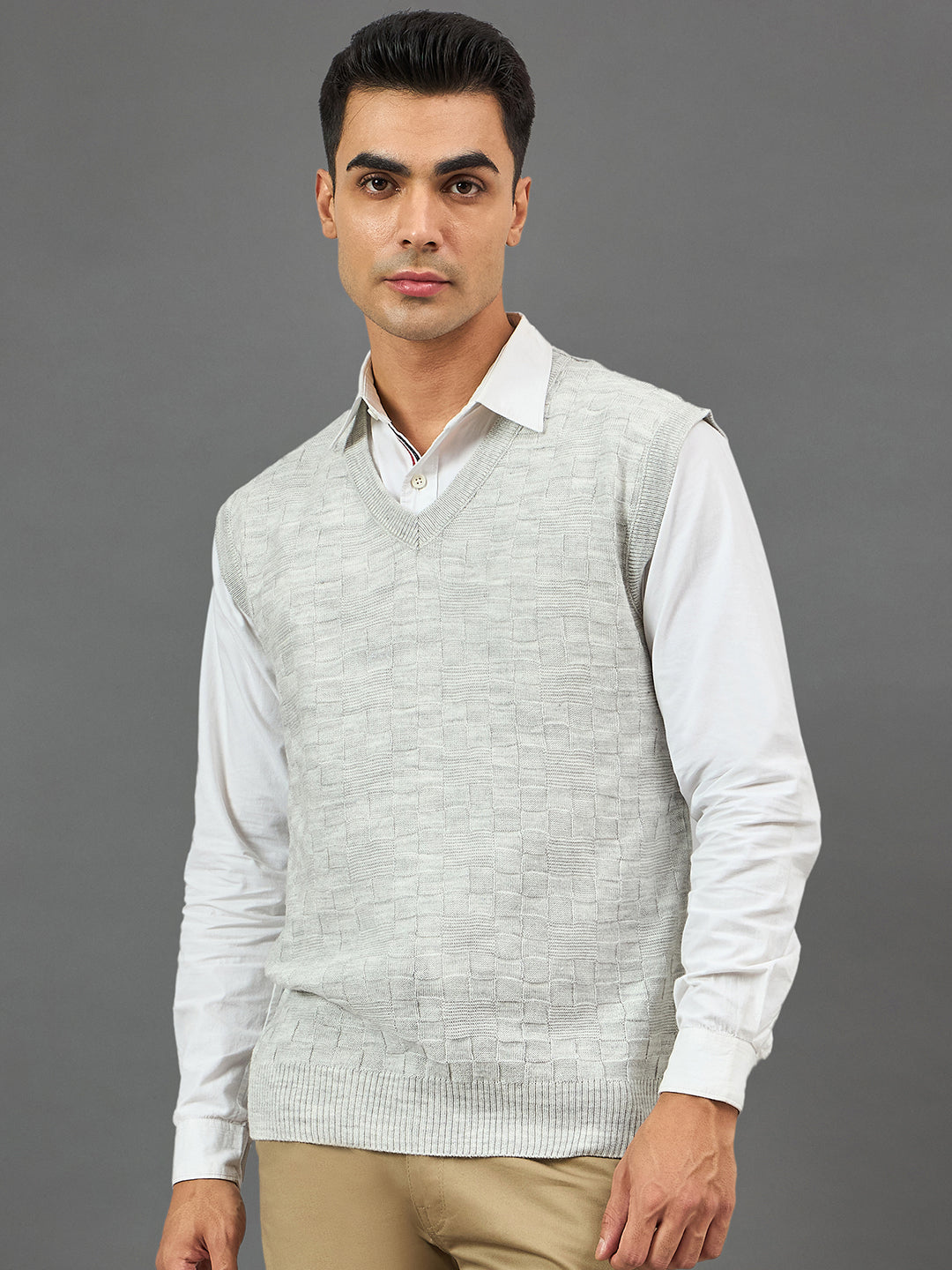 Grey Check Sweater