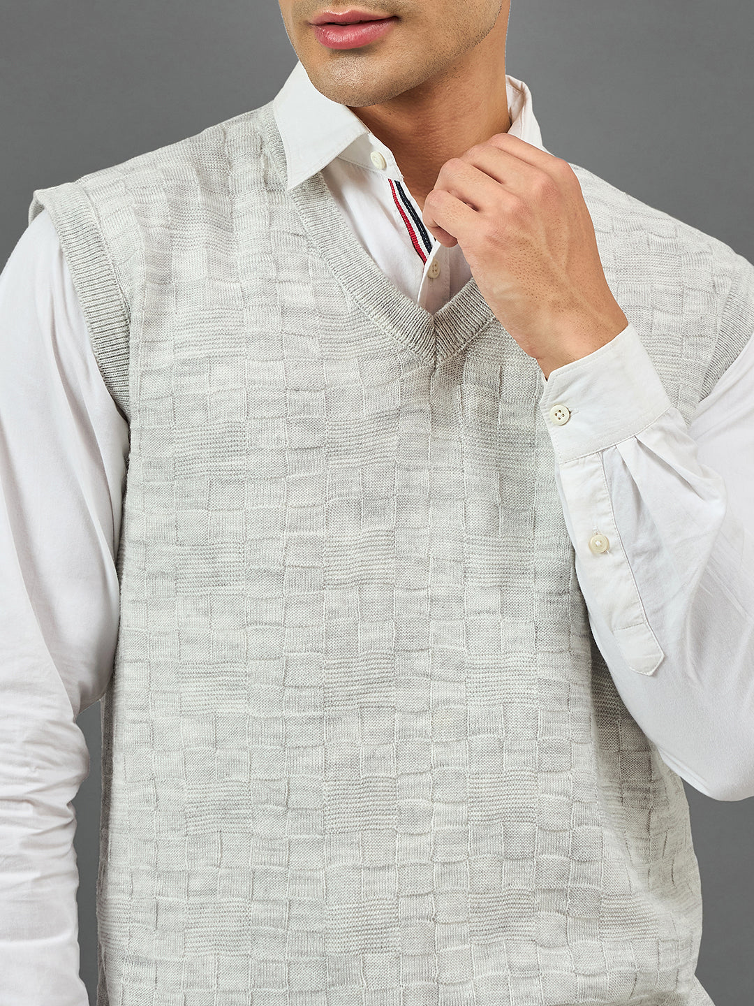 Grey Check Sweater