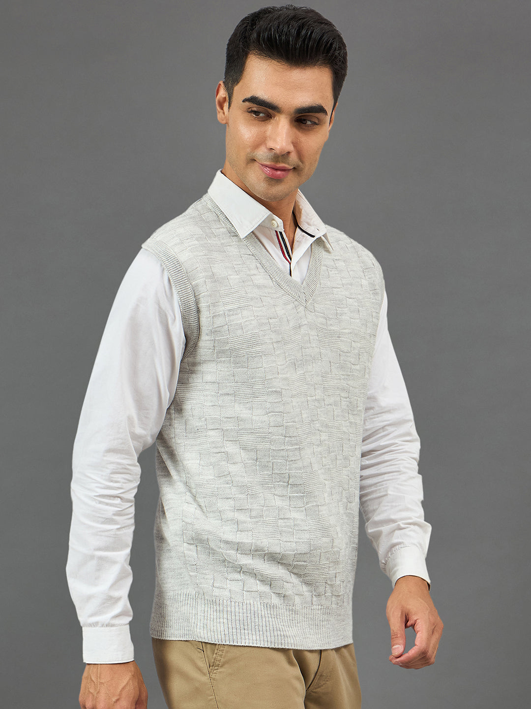 Grey Check Sweater