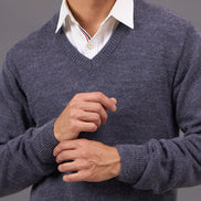 Purple Solid Sweater