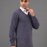 Purple Solid Sweater