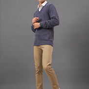 Purple Solid Sweater