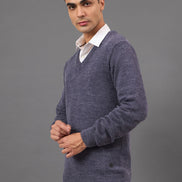 Purple Solid Sweater