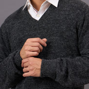 Denim Solid Sweater