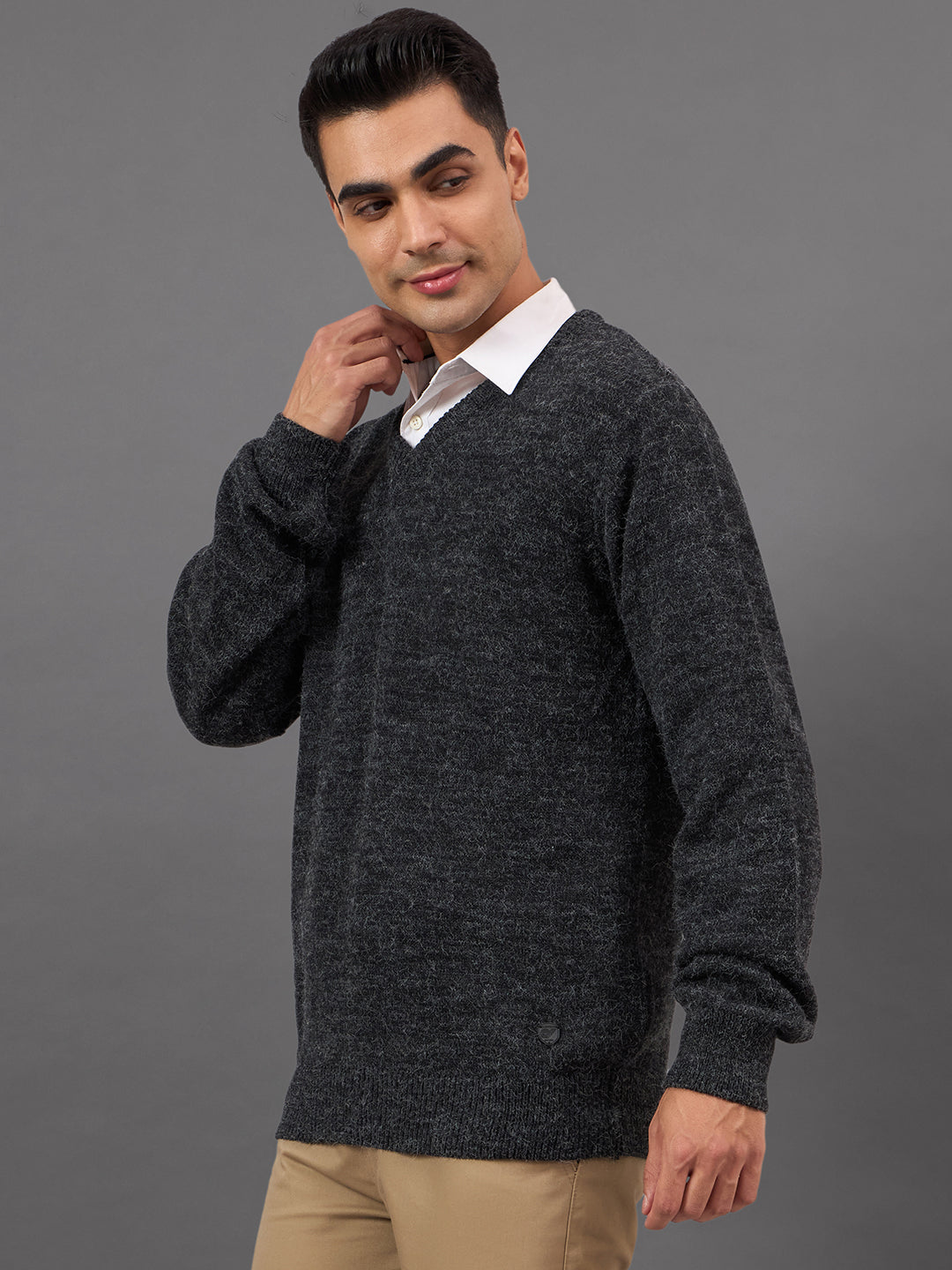 Black Solid Sweater