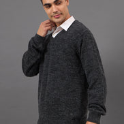 Denim Solid Sweater