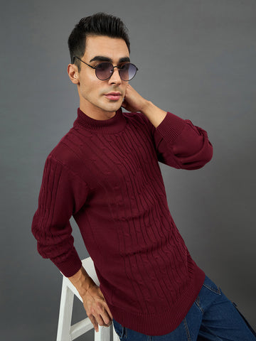 Wine Ribbed Sweater