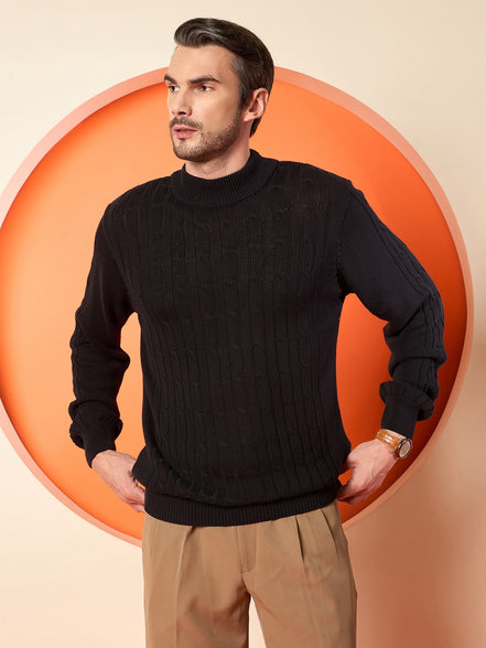 Black High Neck Sweater