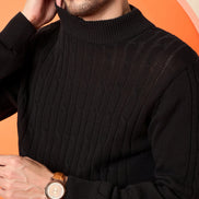 Black High Neck Sweater