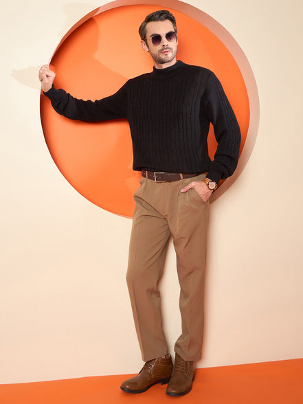 Black High Neck Sweater