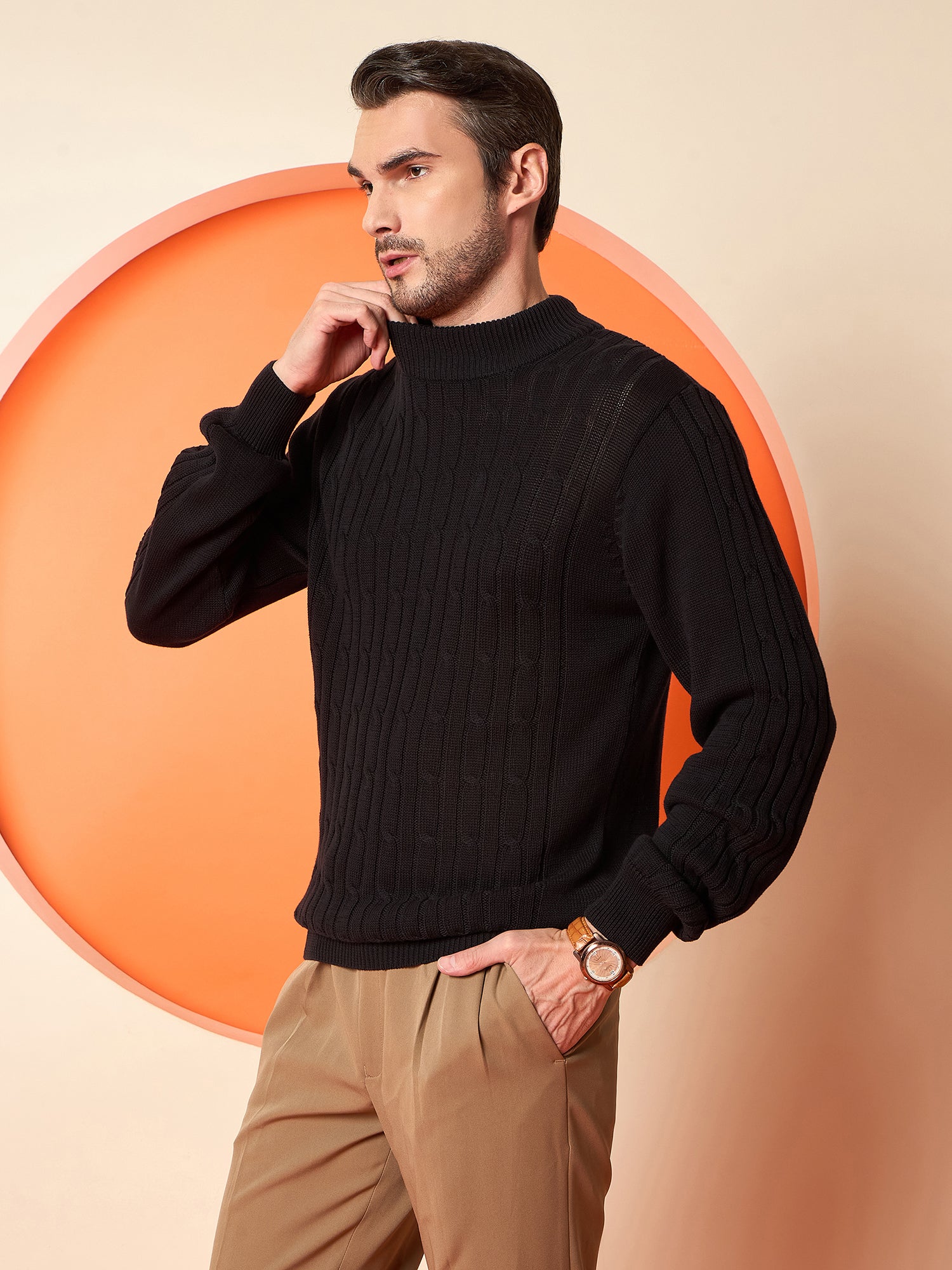 Black High Neck Sweater